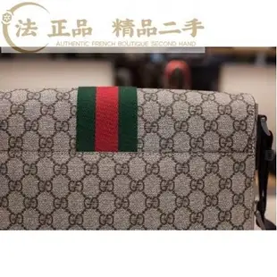 心上二手 GUCCI 古馳 GG Supreme 書包 郵差包 斜背包 475432 現貨