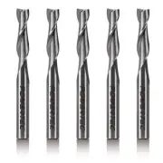 1/4 Shank x 1/4 in. Bit Cut Solid Carbide Spiral Router Bit (5-Pack)