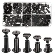 Pangda 80 Set Chicago Binding Post Screw Assorted Kit Metal Round Cross Head ...