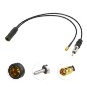 Eightwood DAB Splitter DAB Aerial Splitter Cable SMB Antenna Splitter Din Female