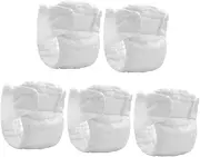 Hoement 5pcs Wipes Nappy Seat Burp Pro Caddy Swaddle Mat Wet Bin Nappies Pants Newborn White Pure Cotton