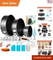 Complete Professional 100PCs Cake Pan Set for Baking + Cake Decorating Kit