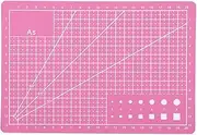 Respicefinem A5 Durable PVC Cutting Mat Cut Pad Board Self Healing Handmade DIY Tool in Blue Pink Green for Convenient Cutting Work Protecting Table Top Suitable for Writing (Rosy)