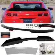 Black Decklid Gurney Flap Wickerbill + ZL1 Wing Spoiler Combo For 10-13 Camaro