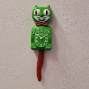 Christmas Cat Red & Green Kit Kat Cat Klock Clock FREE US SHIPPING!