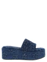 [Marc Jacobs] Marc Jacobs-The Puffy Daisy Denim Platform Sandal Sandali Blu-Donna 39