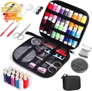 Large Sewing Kit Box w/ Thread Bobbins Needles for Beginners Travel Home