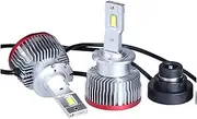 HAN-Store Fit for 2PCS D2S D3S Plug and Play LED Bulb Replacement Original HID D1S D2R D4S D4R D5S D8S Built-in Canbus Led Headlight 6000K 15000LM (Emitting Color : 6000K, Socket Type : D3S)