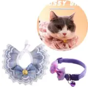 Lace Bowknot Pearl Collar Cat Dog Neckerchief Pet Cats Kitten Dog Puppy String B