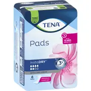 Tena Pads InstaDRY Extra Long Length 6 pack