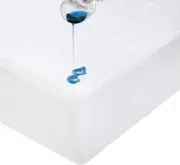 Luxor Cotton Terry Fully Fitted Waterproof Mattress Protector - 7 (Single.) S...