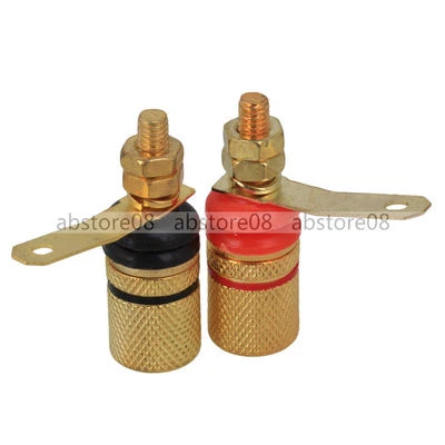 10pcs 4mm Binding Post Audio Amplifier Terminal Banana Jack Speaker Gold Plated