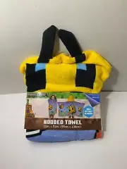 Minecraft Hooded Towel, 22" X 51", 100% Cotton, New
