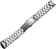 YCBFGAZATK 18mm 20mm 22mm Silver 316L Stainless Steel Watch Band Fit For Omega Strap Fit For Seamaster Fit For Speedmaster Fit For Planet Fit For Ocean Watchband