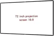 Screen Simple Folding Projector Milk Silk Soft Screen 16:9 Portable Outdoor High-Definition Movie Projection Fabric Smart Home(72 inch)