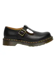 [Dr Martens] Polley T-bar Shoes in Black Smooth