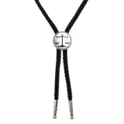 Balanced Scales of Justice Symbol Legal Lawyer White Black Southwest Bolo Tie