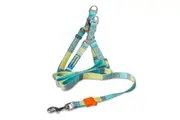Touchdog 1.2m Trendy Designer Printed Pet Dog Leash Harness Collar Rope Blue M