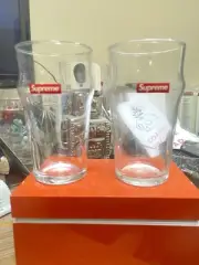 1 Set of Supreme New York Imperial Beer Pint Glasses SS13. Kith BAPE 2