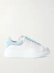[MCQUEEN] MCQUEEN - Suede-trimmed Leather Exaggerated-sole Sneakers - White - EU 38 EU 38 White