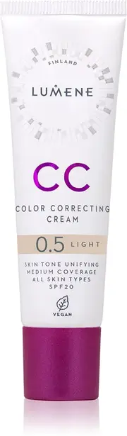 Lumene Color Correcting CC cream for even skin tone SPF 20 color 0.5 light 30 ml