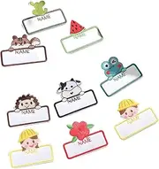 Name Labels for Kids Daycare Stuff, Bags, Water Bottles, Lunch Boxes,18 PCS Self-Adhesive Embroidered Name Tags for Clothes，Cartoon Name tag.