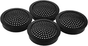 GRADENEVE 4pcs Black Speaker Protector Cover Durable Mesh Grill for Automotive Audio Tweeter and Subwoofer Speakers Precision Fit for Enhanced Sound System Protection