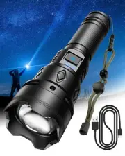 Super Bright Rechargeable Flashlights 2500000 High Lumens,Waterproof Tactical...