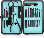 15-Piece Manicure Set for Women Men Nail Clippers Stainless Steel Manicure Kit - Portable Travel Grooming Kit - Facial, Cuticle and Nail Care - by Utopia Care