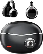 SUIOPPYUW Sound with Professional Waterproof Wireless Bluetooth Headset for Outdoor Activities Bluetooth Headphones with Mic ABS, Black