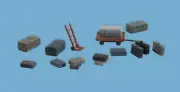 Modelscene 5174 N Gauge Luggage, Trolleys & Sack Trucks