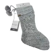 Koolaburra by UGG Carla Cable Knit Stocking 12x21'' Wild Dove Holiday NEW