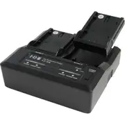 IDX Dual Battery Charger for select Canon, Panasonic and Sony batteries