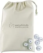 Easyblinds Go Anywhere Portable Blackout Blind Home and Away Suction Cup Self Adhesive Window Cover Windows Up to 200x135cm Customisable Any Shape Size Ideal Temporary Blackout White