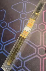 24K Lightweight Gold Plated Toothbrush Ebnat Swiss Made Black Hard Briss NOS zf