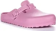 [Birkenstock] Boston Eva Women's Mules Pink, pink light, 7 AU Wide