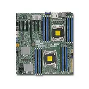 SUPERMICRO X10DRH-C-B Server Motherboard, E-ATX, Intel C612, Dual LGA 2011