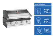 BeefEater 1600 Series 4 Burner Built In BBQ