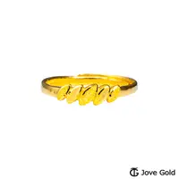 在飛比找PChome24h購物優惠-JoveGold漾金飾 喃喃細語黃金戒指
