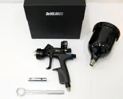 DeVilbiss DV1 Digital B+ cap 1.3mm tip Basecoat HVLP Spray Gun w/ Gravity Cup