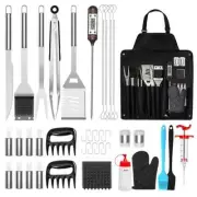 41Pcs BBQ Grill Tool Set with Storage Bag Extra Thick Stainless Steel Spatula