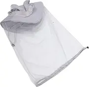 Mosquito Hat Sun Hat Face Cover Wide Brim Fishing Hat Mesh Netting Stylish and Functional Head Net h Light Grey