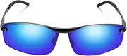MIRYEA Sports Polarized Sunglasses for Men and Women Cycling Driving Fishing Golf 100% UV Blocking Retro Sun Glasses Ultralight Eyewear Al-Mg Metal Frame Spring Hinge Shades Classic Eyeglasses Sunnies