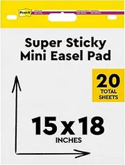 Post-It Super Sticky Mini Easel Pad, Assorted