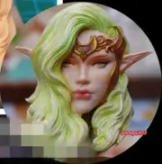 Painted 1:12 Elf Beauty Girl Head Sculpt For 6 " Female Soldier Figure Body Toys
