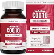SoActive CoQ10® (250 mg): 9X Higher Absorption, Clinically Proven Most Effective CoQ10, Proven Cellular Delivery - The Next Generation CoQ10 - Supports Cellular Energy Production (60 Capsules)
