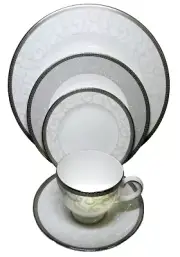 CELESTIAL PLATINUM by Wedgwood 5 Piece Place Setting NEW NEVER USED England