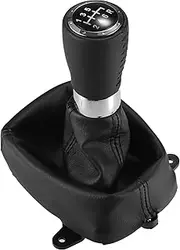 X AUTOHAUX 6 Speed Manual Gear Shift Knob with Gaiter Boot for Honda Accord VIII 8 MK8 2008-2014 for Honda Accord Tourer 2010