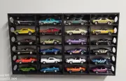 12 Car Wall Mount Hot Wheels/ Matchbox 1/64 Display W/Stay in place Ribs.