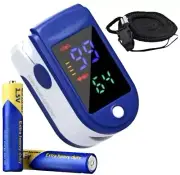 Finger Pulse Oximeter Larger Display Blood Oxygen Monitor with Batteries and ...